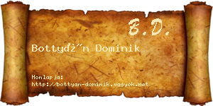 Bottyán Dominik névjegykártya